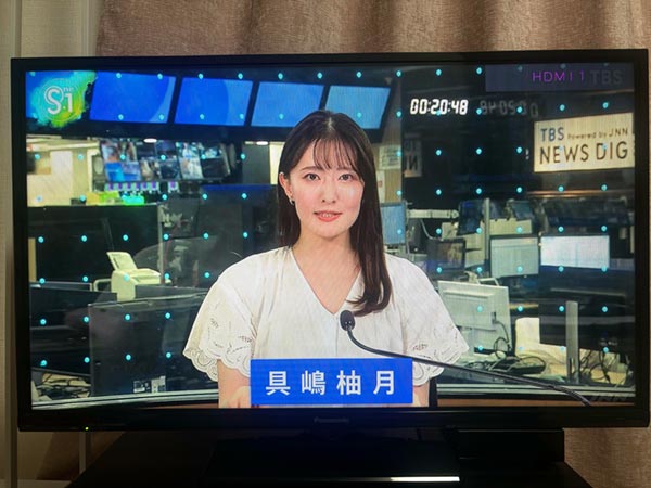 テレビ画面の具嶋