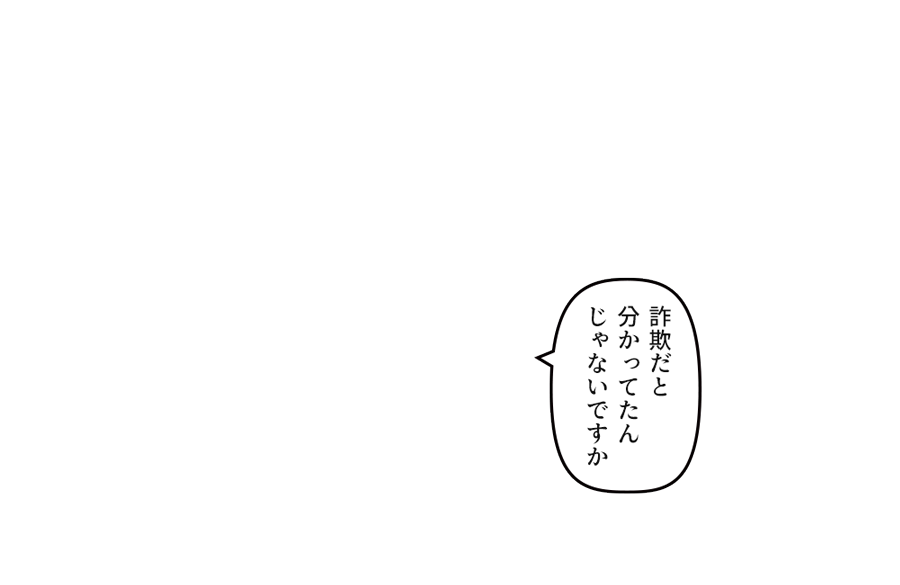 「詐欺だと分かってたんじゃないですか」