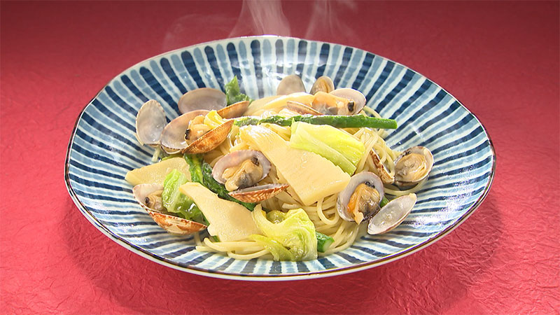 ■タケノコとアサリのパスタ