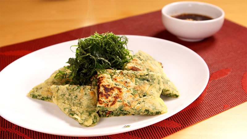 スタジオで紹介した料理を掲載<br><br>①大葉チヂミ