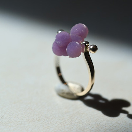 ＜グレープアゲートを使用したアクセサリー＞