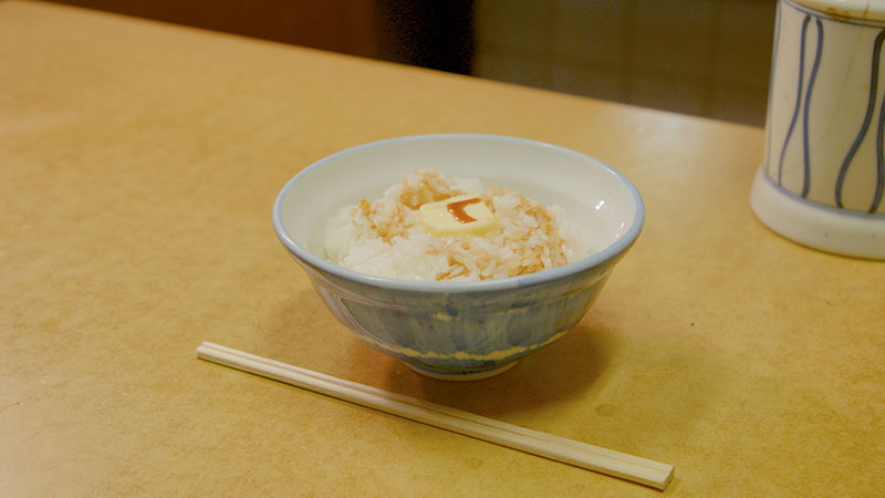 「極限の空腹時に食べた バター醤油ライス」