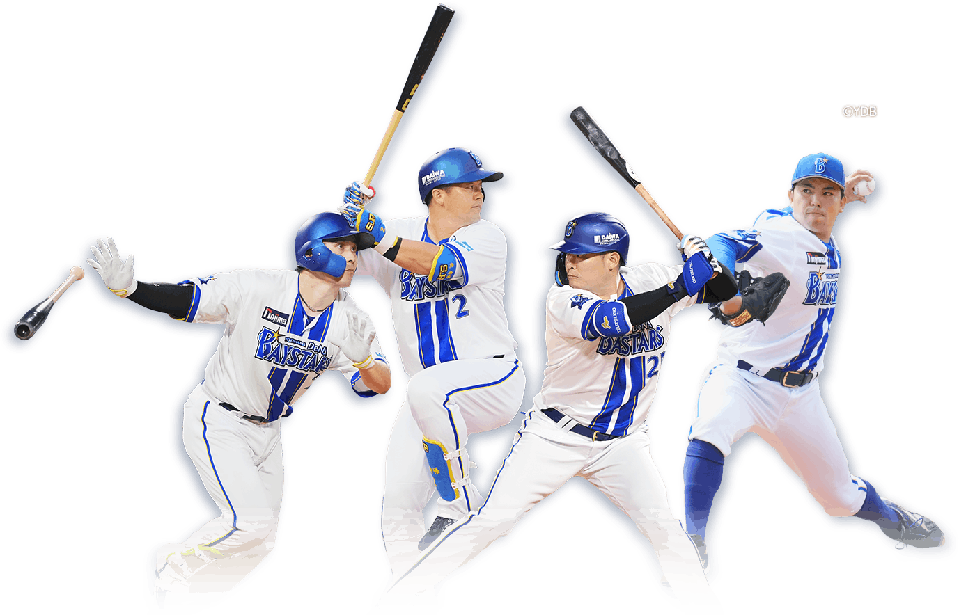 佐野選手、牧選手、筒香選手、東選手 写真