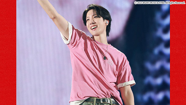 BTS J-HOPEのステージ衣装とお揃いのピンクカラーTシャツを合計20名様にプレゼント！