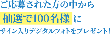 ご応募された方の中から抽選で100名様に