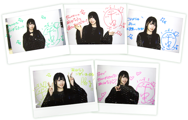 田中有紀 直筆サイン&メッセージ入りチェキ5点 画像