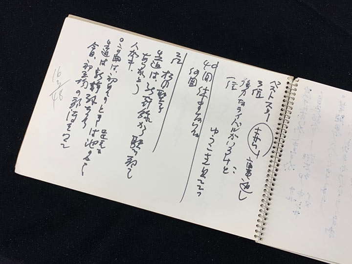 写真 黒柳さんの直筆メモ！