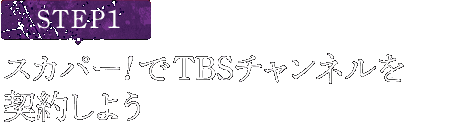 [STEP1]スカパー<i>!</i>でTBSチャンネルを契約しよう