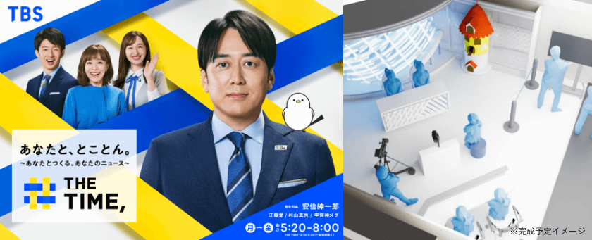 TBS あなたと、とことん。〜あなたとつくる、あなたのニュース〜 THE TIME, 総合司会　安住紳一郎　江藤愛　杉山真也　宇賀神メグ　月〜金　あさ5:20〜8:00 THE TIME, 4:30〜5:20（一部地域を除く）